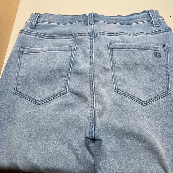 PG Embellished Fringe Hem Mid-Rise Skinny Jeans with Beaded Design Size 6 - Picture 9 of 12